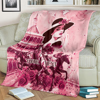 Personalized Kentucky Ladies Blanket The Run For The Roses Derby - Pink Out