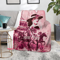 Personalized Kentucky Ladies Blanket The Run For The Roses Derby - Pink Out