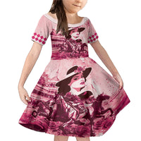 Personalized Kentucky Ladies Family Matching Mermaid Dress and Hawaiian Shirt The Run For The Roses Derby - Pink Out LT9 - Wonder Print Shop