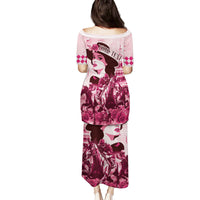 Personalized Kentucky Ladies Family Matching Puletasi and Hawaiian Shirt The Run For The Roses Derby - Pink Out - Wonder Print Shop