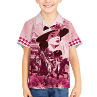 Personalized Kentucky Ladies Family Matching Puletasi and Hawaiian Shirt The Run For The Roses Derby - Pink Out - Wonder Print Shop