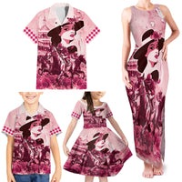 Personalized Kentucky Ladies Family Matching Tank Maxi Dress and Hawaiian Shirt The Run For The Roses Derby - Pink Out - Wonder Print Shop