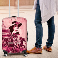 Personalized Kentucky Ladies Luggage Cover The Run For The Roses Derby - Pink Out - Wonder Print Shop