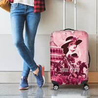 Personalized Kentucky Ladies Luggage Cover The Run For The Roses Derby - Pink Out - Wonder Print Shop