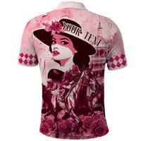 Personalized Kentucky Ladies Polo Shirt The Run For The Roses Derby - Pink Out - Wonder Print Shop