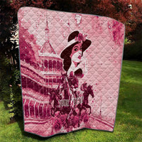 Personalized Kentucky Ladies Quilt The Run For The Roses Derby - Pink Out - Wonder Print Shop