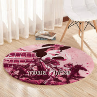 Personalized Kentucky Ladies Round Carpet The Run For The Roses Derby - Pink Out