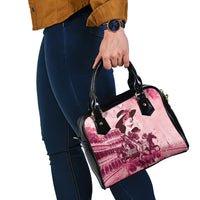 Personalized Kentucky Ladies Shoulder Handbag The Run For The Roses Derby - Pink Out
