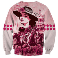 Personalized Kentucky Ladies Sweatshirt The Run For The Roses Derby - Pink Out - Wonder Print Shop
