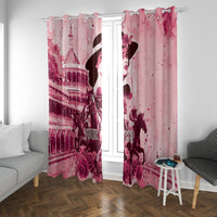 Personalized Kentucky Ladies Window Curtain The Run For The Roses Derby - Pink Out - Wonder Print Shop