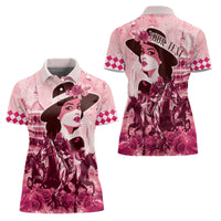 Personalized Kentucky Ladies Women Polo Shirt The Run For The Roses Derby - Pink Out - Wonder Print Shop