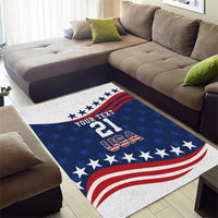 United States Pacific Rugby Custom Area Rug USA Classic Sporty Pattern