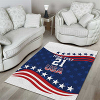 United States Pacific Rugby Custom Area Rug USA Classic Sporty Pattern