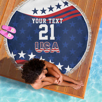 United States Pacific Rugby Custom Beach Blanket USA Classic Sporty Pattern