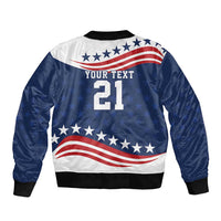 United States Pacific Rugby Custom Bomber Jacket USA Classic Sporty Pattern