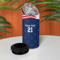 United States Pacific Rugby Custom 4 in 1 Can Cooler Tumbler USA Classic Sporty Pattern