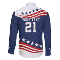 United States Pacific Rugby Custom Family Matching Off The Shoulder Long Sleeve Dress and Hawaiian Shirt USA Classic Sporty Pattern