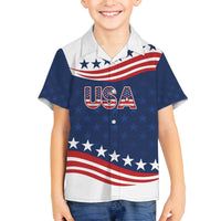 United States Pacific Rugby Custom Family Matching Off The Shoulder Long Sleeve Dress and Hawaiian Shirt USA Classic Sporty Pattern