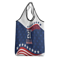 United States Pacific Rugby Custom Grocery Bag USA Classic Sporty Pattern