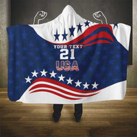 United States Pacific Rugby Custom Hooded Blanket USA Classic Sporty Pattern