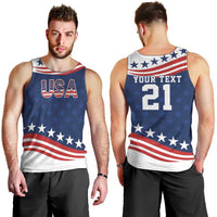 United States Pacific Rugby Custom Men Tank Top USA Classic Sporty Pattern