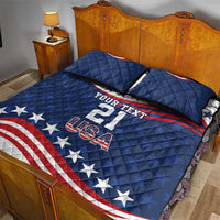 United States Pacific Rugby Custom Quilt Bed Set USA Classic Sporty Pattern