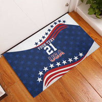 United States Pacific Rugby Custom Rubber Doormat USA Classic Sporty Pattern