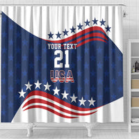 United States Pacific Rugby Custom Shower Curtain USA Classic Sporty Pattern
