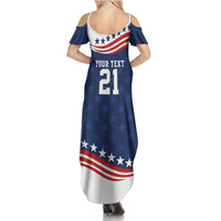 United States Pacific Rugby Custom Summer Maxi Dress USA Classic Sporty Pattern