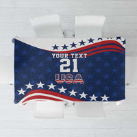 United States Pacific Rugby Custom Tablecloth USA Classic Sporty Pattern