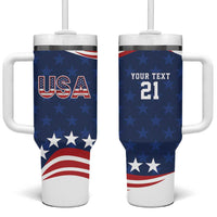 United States Pacific Rugby Custom Tumbler With Handle USA Classic Sporty Pattern