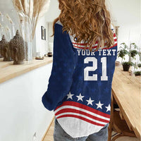 United States Pacific Rugby Custom Women Casual Shirt USA Classic Sporty Pattern