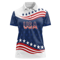 United States Pacific Rugby Custom Women Polo Shirt USA Classic Sporty Pattern