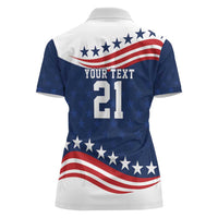 United States Pacific Rugby Custom Women Polo Shirt USA Classic Sporty Pattern