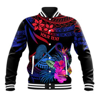 Custom American Samoa Baseball Jacket Manu'a Cession Day Polynesian Tribal LT9 - Wonder Print Shop