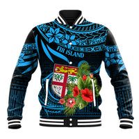 Fiji Islands Baseball Jacket With Polynesian Tribal Happy National Day LT9 - Wonder Print Shop