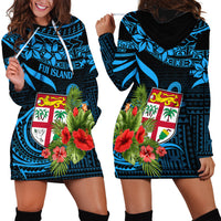 Fiji Islands Hoodie Dress With Polynesian Tribal Happy National Day - Wonder Print Shop