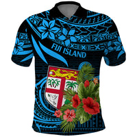Fiji Islands Polo Shirt With Polynesian Tribal Happy National Day - Wonder Print Shop
