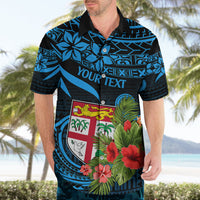 Custom Fiji Islands Hawaiian Shirt With Polynesian Tribal Happy National Day - Wonder Print Shop