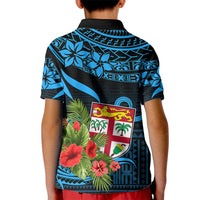 Custom Fiji Islands Kid Polo Shirt With Polynesian Tribal Happy National Day - Wonder Print Shop