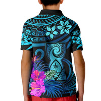 Polynesian Guam Kid Polo Shirt With Latte Stone Happy Liberation Day - Wonder Print Shop