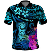 Polynesian Guam Polo Shirt With Latte Stone Happy Liberation Day - Wonder Print Shop