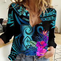 Polynesian Guam Women Casual Shirt With Latte Stone Happy Liberation Day - Wonder Print Shop