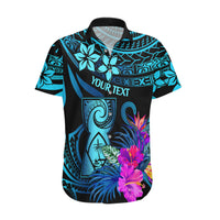 Custom Polynesian Guam Hawaiian Shirt With Latte Stone Happy Liberation Day - Wonder Print Shop