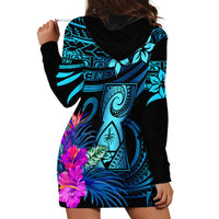 Custom Polynesian Guam Hoodie Dress With Latte Stone Happy Liberation Day - Wonder Print Shop