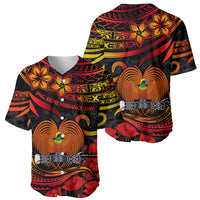 PNG Remembrance Day Baseball Jersey Polynesian Tribal and Poppy LT9 - Wonder Print Shop