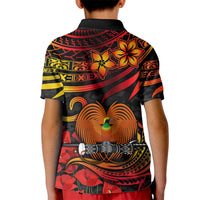 PNG Remembrance Day Kid Polo Shirt Polynesian Tribal and Poppy - Wonder Print Shop