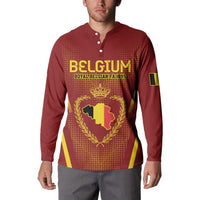 Custom Belgium Football Button Sweatshirt Royal Belgian 1895 with Map Style LT9 - Wonder Print Shop