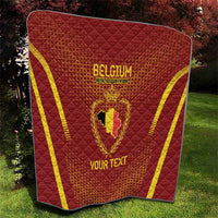 Custom Belgium Football Quilt Royal Belgian 1895 with Map Style - Wonder Print Shop