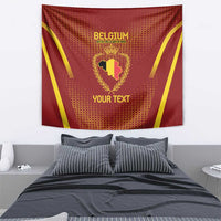Custom Belgium Football Tapestry Royal Belgian 1895 with Map Style - Wonder Print Shop